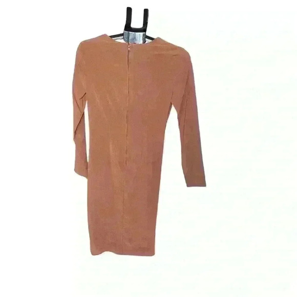 City Studios Juniors' Ruched Button-Front Dress Brown Size M NWOT - Picture 3 of 4